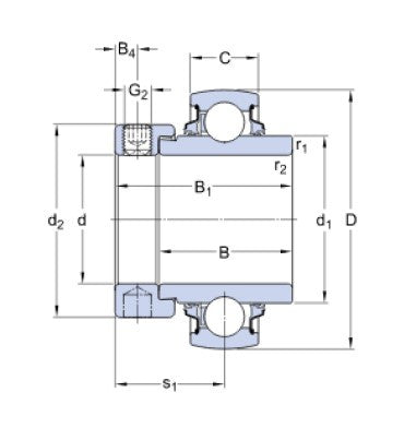 SKF YEL 209-2DW/AG (YELAG 209) monteringslager