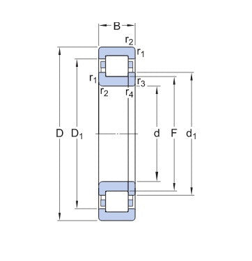 SKF NUP 218 ECM/C4 kullager