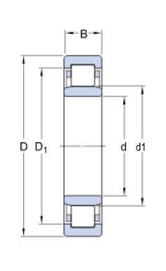 SKF NU 1005 rullager