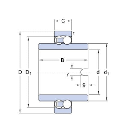 SKF 11210 TN9 lutande kullager