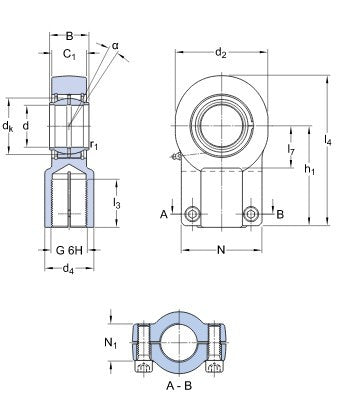 SKF SIQG 100 ES ledadssvetsad huvud