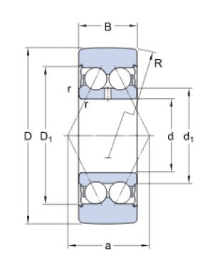 SKF 305803 C-2Z kullagerrulle