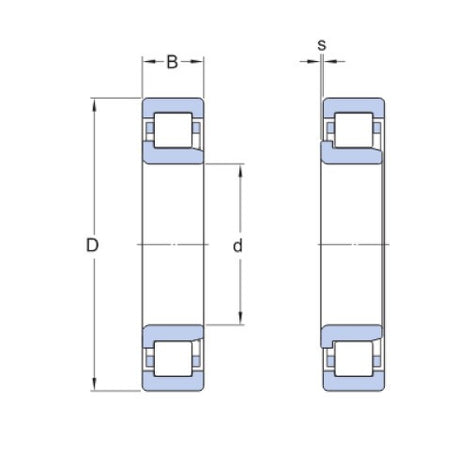 SKF NJ 1009 ECP kullager