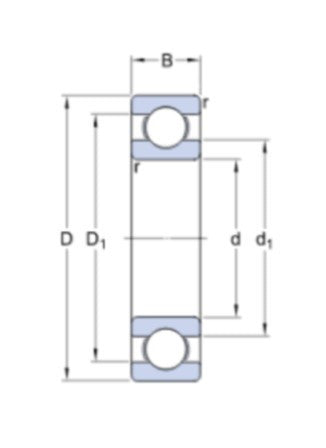 SKF 6312 M/C3 kullager