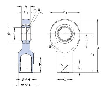 SKF SI 30 ES-2RS kulledshuvud