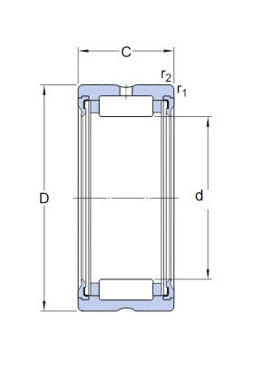 SKF RNA 4902.2RS nålhjulslager utan inre ring