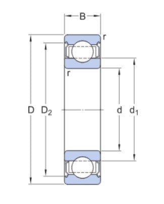 SKF 6216-2Z/VA208 kulledslager