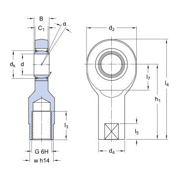 SKF SIL 50 TXE-2LS ledad ledadhuvud