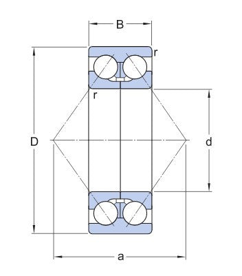 SKF 3311 DMA kullager med snedställt kontakt