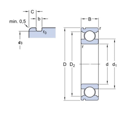 SKF 6006 N kullediskage