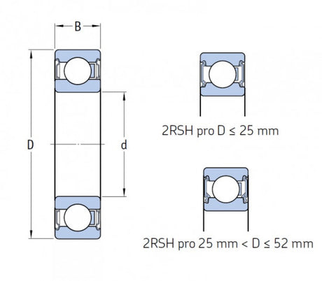 SKF E2.6201-2RSH/C3 kulledrivlager