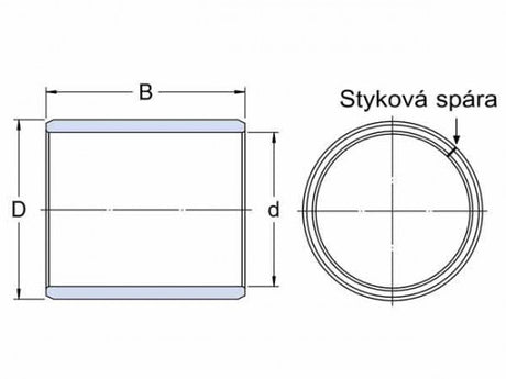 SKF PRM 707560 glidlager, rullad kopparband