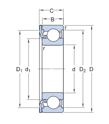SKF ICOS-D1B06 TN9 kullager