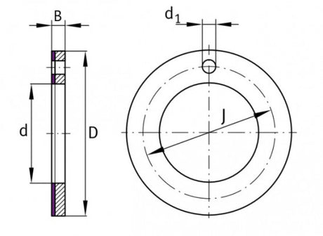 SKF PCMW 325401.5 E axiellt glidring, stål-PTFE