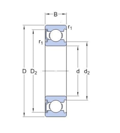 SKF 6002-RSH kullager