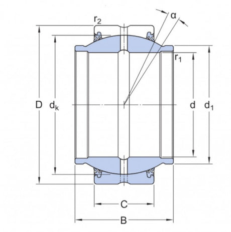 SKF BLRB 365217 A-2RS kulledslager av stål/stål