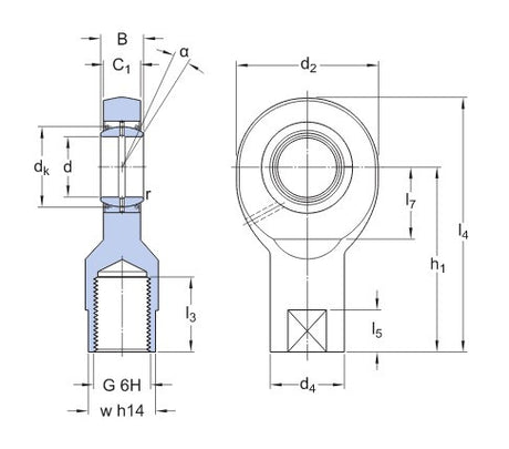 SKF SI 20 ES-2RS kulledshuvud