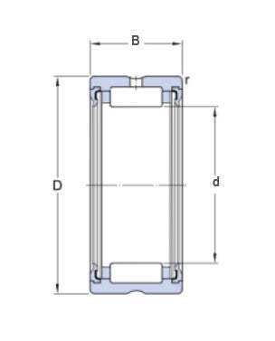 SKF RNA 4900.2RS nålhjulslager utan inre ring