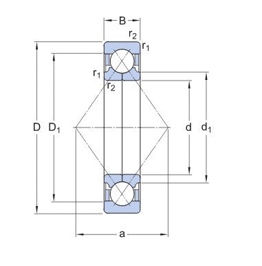 SKF QJ 310 PHAS/C3 fyrkantslager