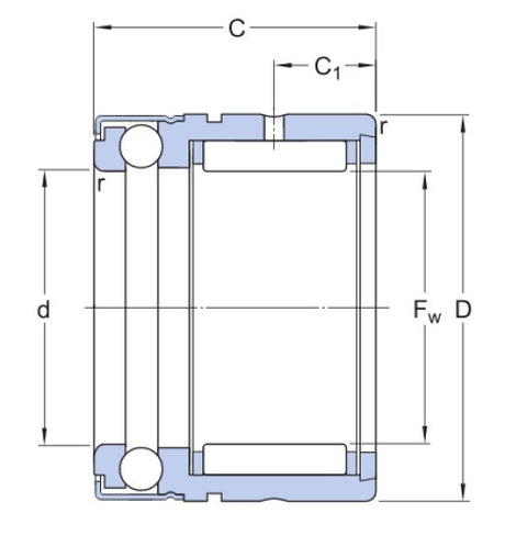 SKF NX 7 ZTN nållager kombinerat