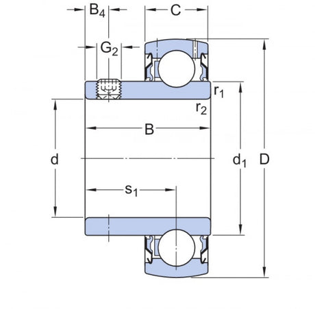 SKF YAT 208 monteringslager