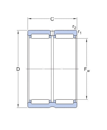 SKF RNA 6919 nållager utan inre ring