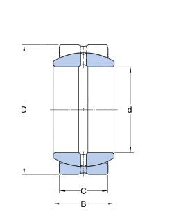 SKF GE 200 ES universalledad lager av stål/stål