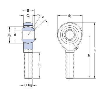 SKF SAKAC 6 M flexibel huvud