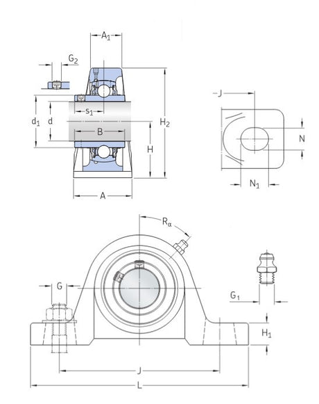 SKF UCP 216 enhet för glidlager