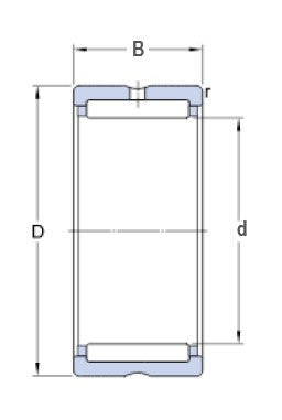 SKF NK 17/16 nålhus utan inre ring