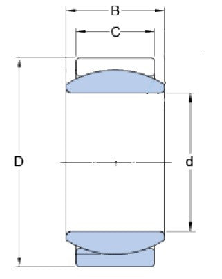 SKF GE 8 E ledad knutlager av stål/stål
