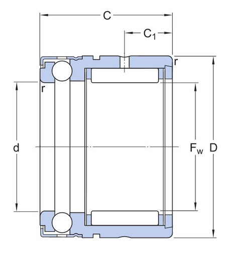 SKF NX 20 kombinerat nållager