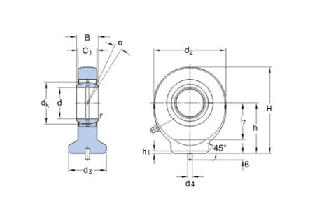 SKF SC 45 ES ledad huvud