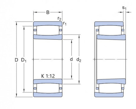 SKF C 2212 KTN9 toroidiskt lager CARB