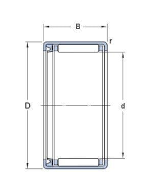 SKF HK 1614 RS nålhus med presspassning