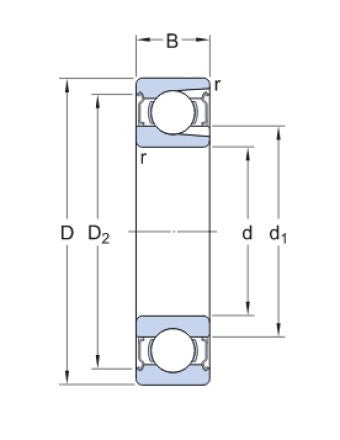 SKF 210-2Z/C3GJN kullager